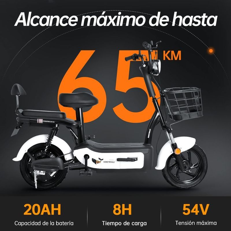 Motobici-Electrica-Color-Blanco-Honey-Whale-U1S