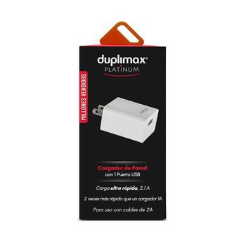 CARGADOR DE PARED CON UN PUERTO USB