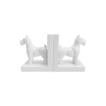 Bookend-De-Perro-Schnauzer-De-Ceramica-Blanco