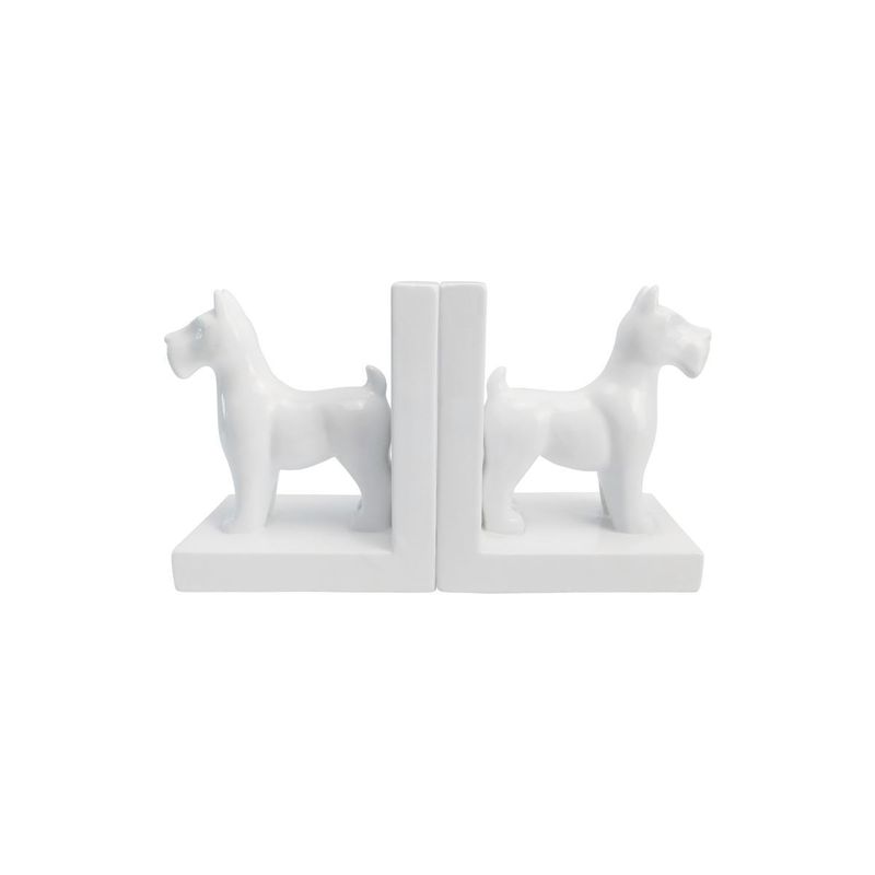 Bookend-De-Perro-Schnauzer-De-Ceramica-Blanco