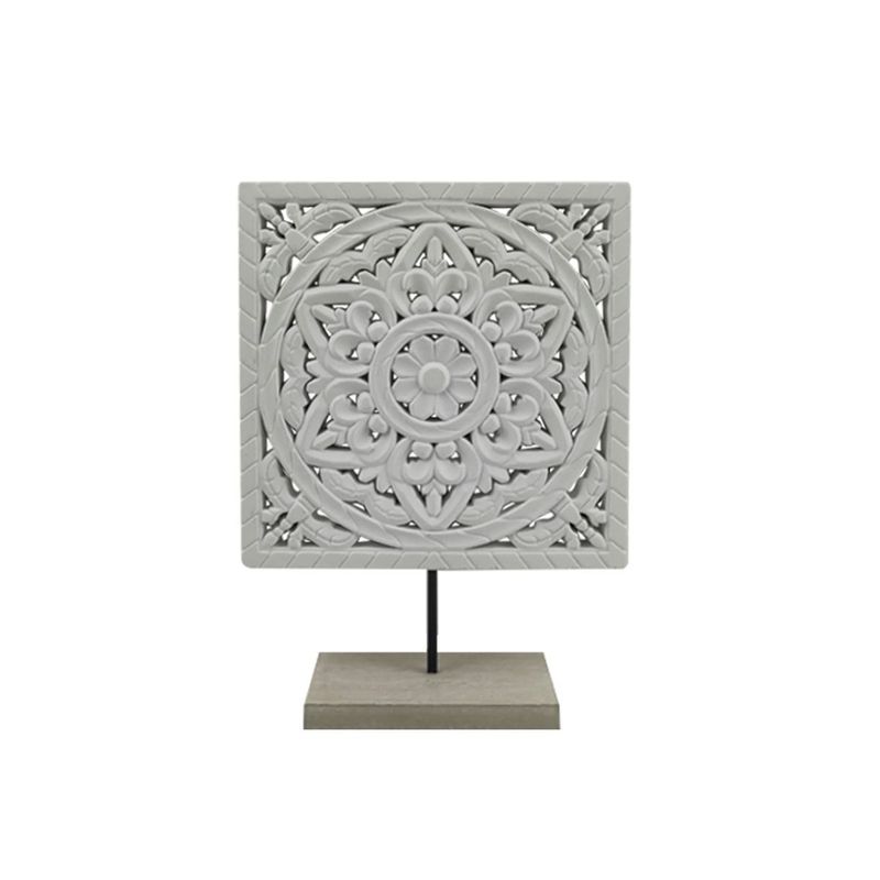 Mandala-Luz-Y-Prosperidad-Tipo-Madera-Blanco-Con-Base-De-Metal