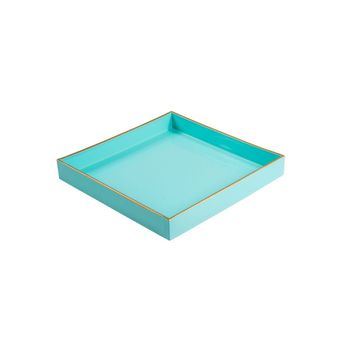 Charola Mimosa De Poliresina Azul Cielo 22X22X3 cm