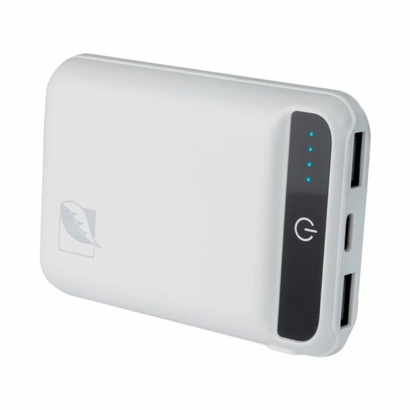 Power-Bank-De-6000-Mah-Con-3-Conectores-Y-Doble-Puerto-Usb-Green-Leaf®-Blanco