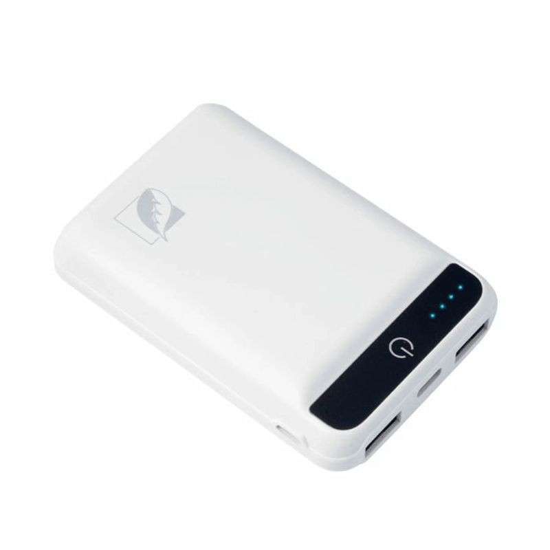 Power-Bank-De-6000-Mah-Con-3-Conectores-Y-Doble-Puerto-Usb-Green-Leaf®-Blanco