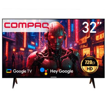 Pantalla Smart Tv Compaq 32” Hd, Google Tv