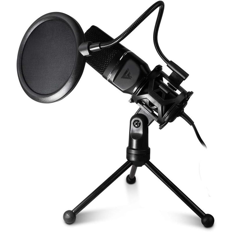 MICROFONO-VORAGO-GAME-FACTOR-MCG700-USB-LED-PROFESIONAL-AJUSTE-VOLUMEN-STAND-COLOR-NEGRO