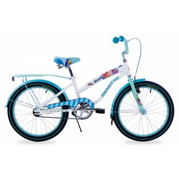 Bicicleta Benotto Cross Giselle R20 1V. Niña Frenos Contrapedal Acero Blanco/Aqua Claro Talla:Un