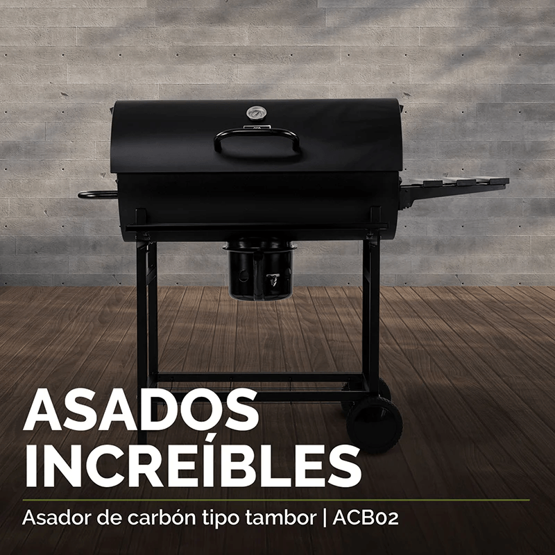 Asador-de-Carbon-Tipo-Tambor-con-Ruedas--Avera