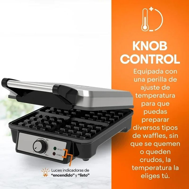 Wafflera-Belga-MasterChef-Heat-Premium-4-Rebanadas-Acero-MK-WM-4SS