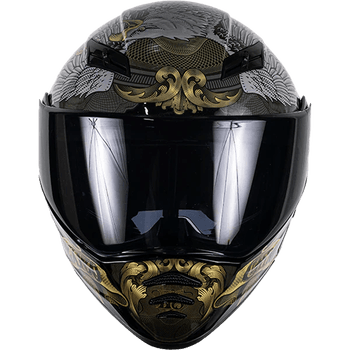 Casco Abatible Kov Estelar Mexa Dorado C/Led L