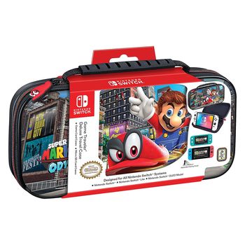 Nsw Game Traveler Deluxe Travel Case Mario Odyssey Blue// SEG.
