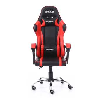SILLA GAMER ERGONÓMICA DRAGON XT MODELO FALKOR COLOR ROJO + NEGRO