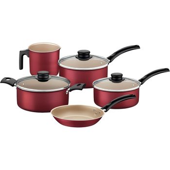 Batería de cocina Tramontina Turim en aluminio con revestimiento inerno 4 piezas 20298-745