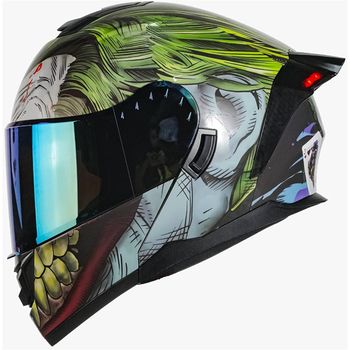 Casco Abatible Dc Zero Joker Verde C/Led L