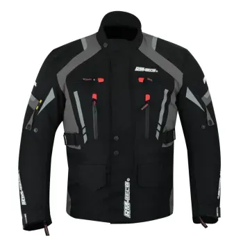 Chamarra Para Motociclista Rmtech Sp-1044 Negra/Gris -M