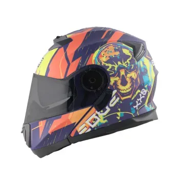 Casco Edge Abatible Jet 2 Euforia Naranja Talla L