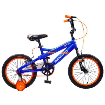 Bicicleta Benotto Cross Diavolo R16 1V. Niño Frenos "V" Ruedas Laterales Acero Azul/Negro Talla:Un
