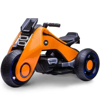 Mini Moto Eléctrica Color Naranja Recargable Infantil Honey Whale Bdq-6199