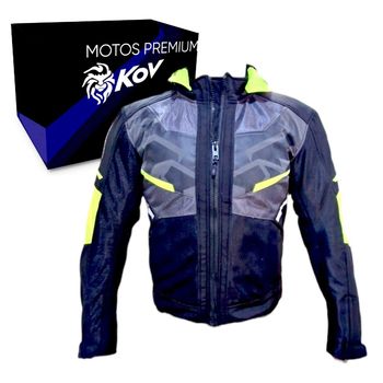 Kov Chamarra Textil Hyper Con Proteccion Negro M