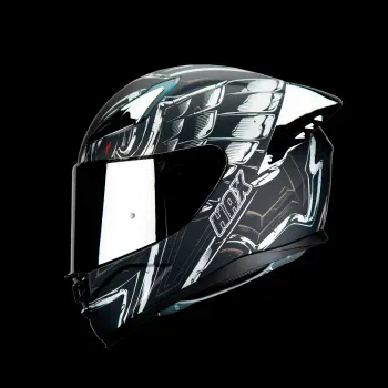 Casco Integral Onix Rpha Negro Plata Brillo L